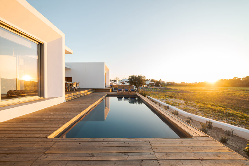 Modern villa with pool and deck